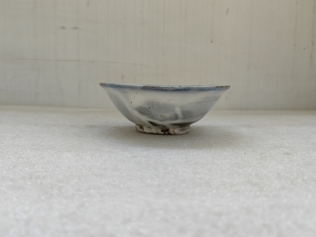古玩陶瓷青花三魚紋茶碗拍賣,當(dāng)前價格398元