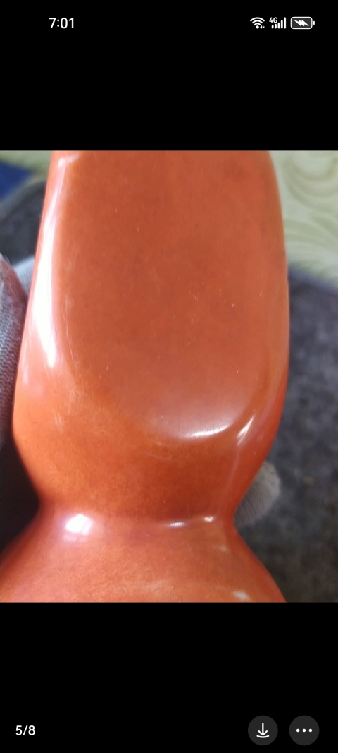 古玩陶瓷**紅燭臺拍賣,當前價格999元