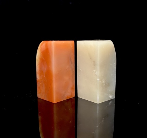 古玩雜項凍石印章一對,拍賣,當前價格229元