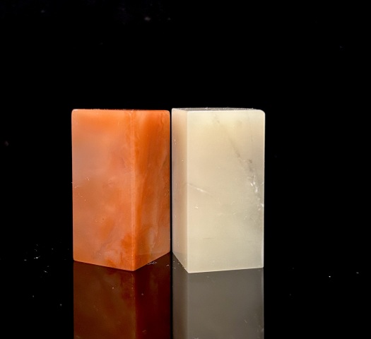 古玩雜項凍石印章一對,拍賣,當前價格229元