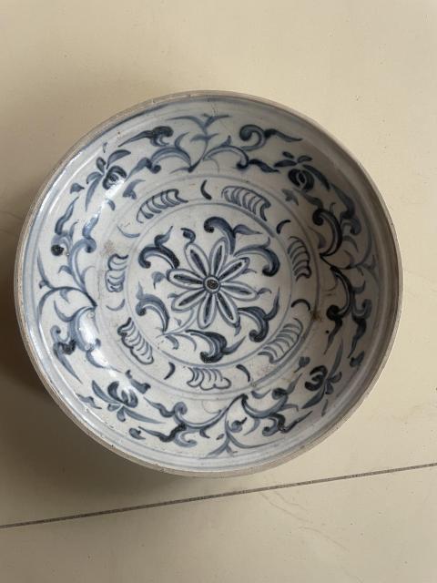 古玩陶瓷青花花卉紋大盤拍賣,當前價格3300元