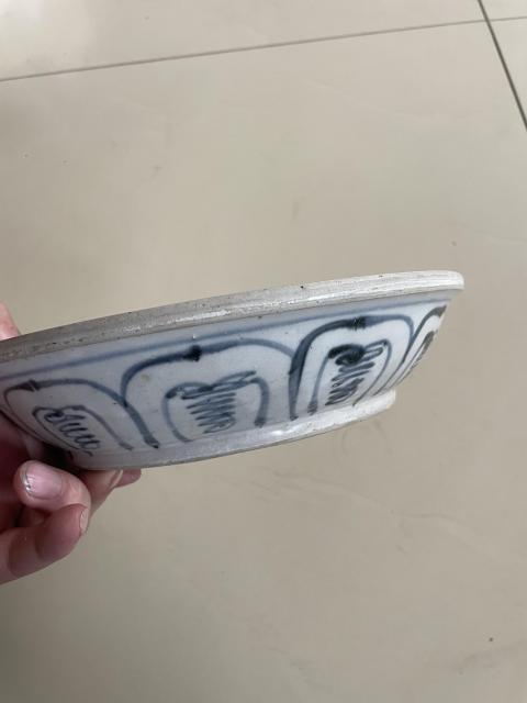 古玩陶瓷青花花卉紋大盤拍賣,當前價格3300元