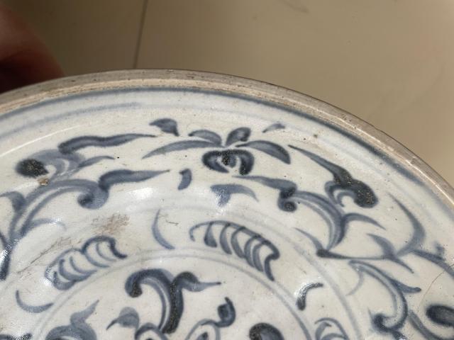 古玩陶瓷青花花卉紋大盤拍賣,當前價格3300元