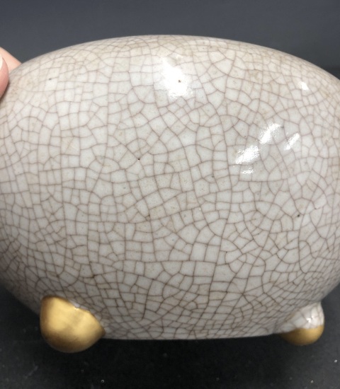 古玩陶瓷乾隆哥釉香爐拍賣,當前價格3000元