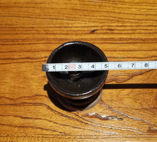 古玩陶瓷元代.黑釉高足油燈260拍賣，當前價格260元