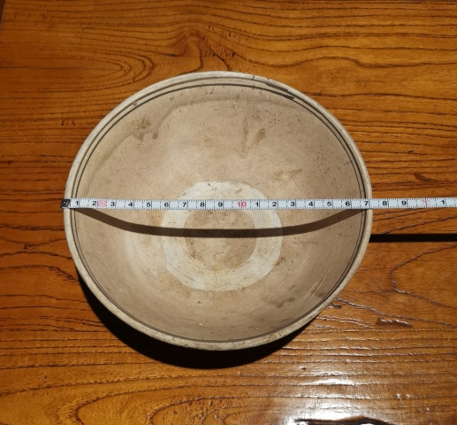 古玩陶瓷元.白地黑花水波紋斗笠碗拍賣,當前價格118元