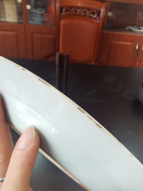 古玩陶瓷青花折枝花卉紋折沿盤拍賣,當前價格1500元