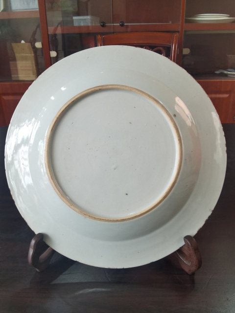 古玩陶瓷青花折枝花卉紋折沿盤拍賣,當前價格1500元