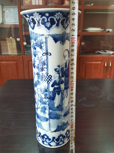 古玩陶瓷青花三娘教子圖箭筒拍賣,當(dāng)前價格4600元