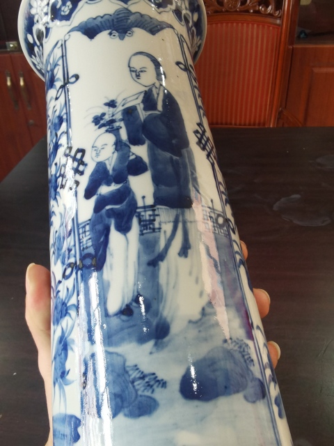 古玩陶瓷青花三娘教子圖箭筒拍賣,當(dāng)前價格4600元