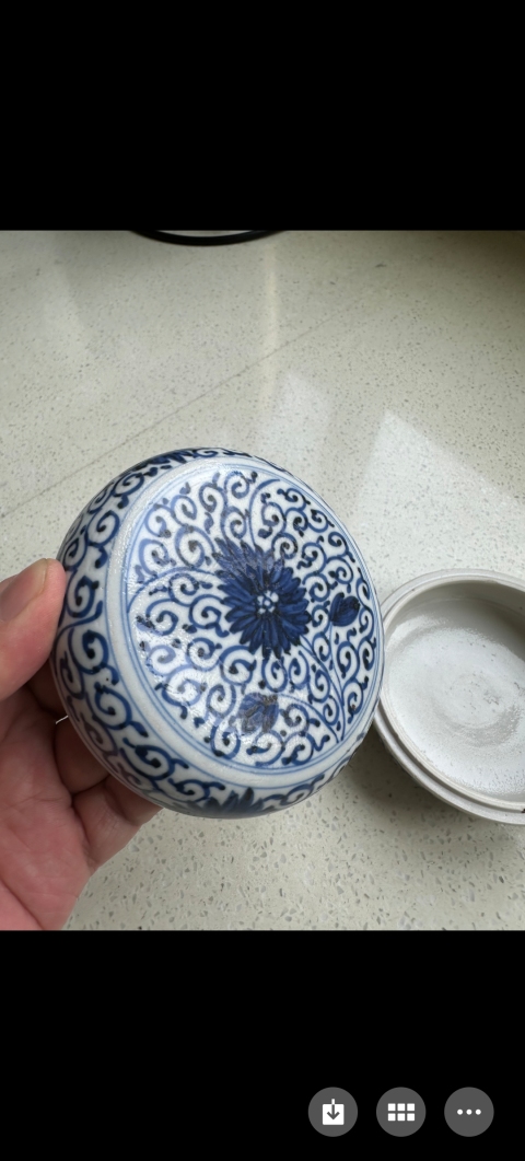 古玩陶瓷清康熙青花花卉重盒拍賣,當前價格2998元