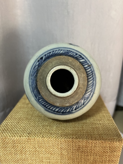 古玩陶瓷乾隆青花山水人物紋蓋罐拍賣，當前價格980元