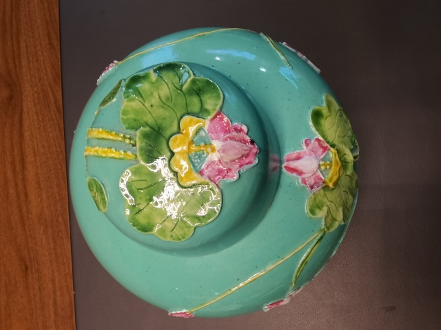 古玩陶瓷松石綠釉貼塑一路連科圖蓋罐拍賣，當前價格2980元