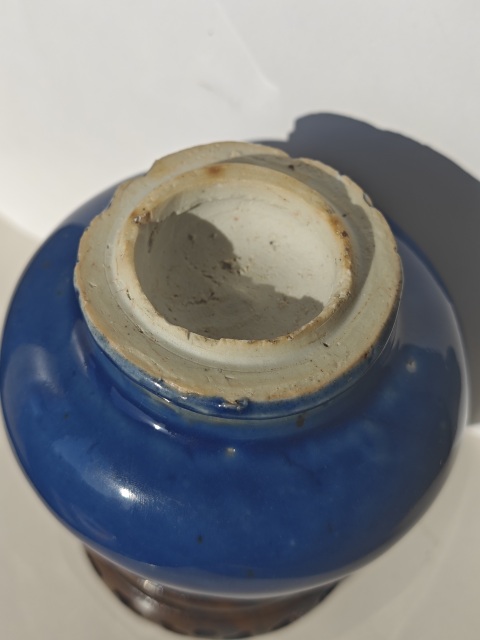 古玩陶瓷明中期霽藍釉蓋罐拍賣,當前價格8765元