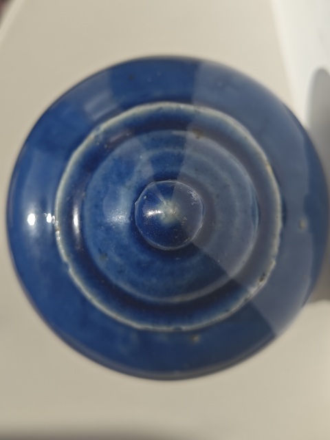 古玩陶瓷明中期霽藍釉蓋罐拍賣,當前價格8765元