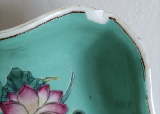 古玩陶瓷清末民初粉彩高足碗拍賣，當前價格988元