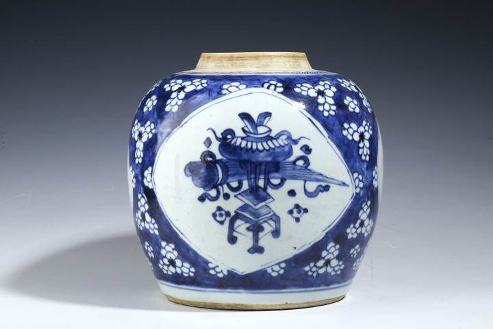 古玩陶瓷清康熙·青花冰梅開(kāi)窗博古紋罐
拍賣(mài),當(dāng)前價(jià)格0元