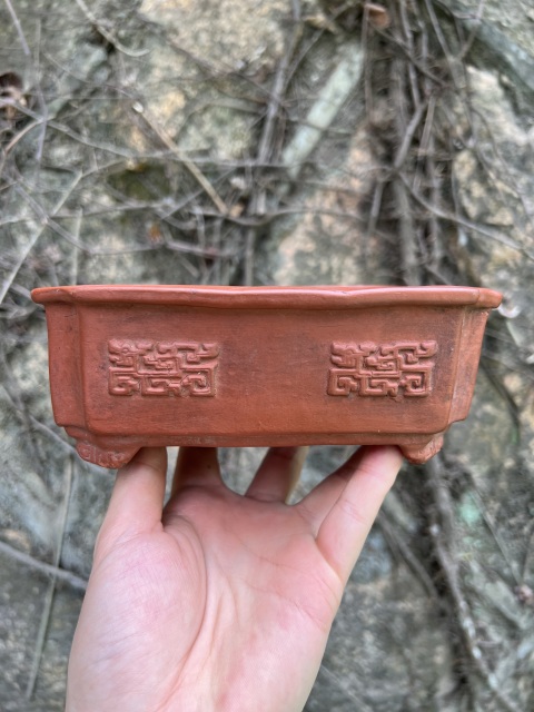 古玩陶瓷紫砂夔龍紋水仙花盆拍賣，當前價格2800元