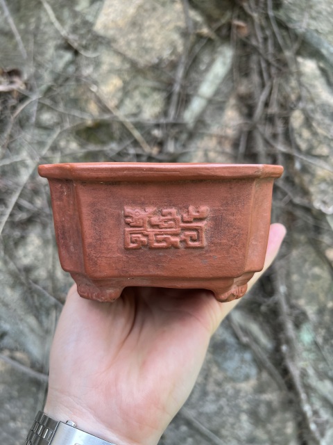 古玩陶瓷紫砂夔龍紋水仙花盆拍賣，當前價格2800元