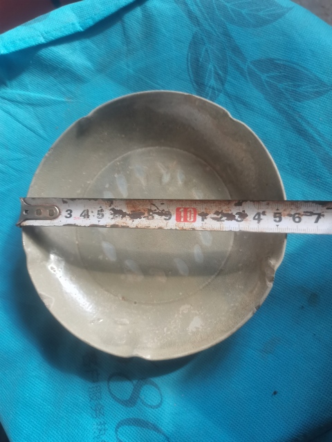 古玩陶瓷唐五代青瓷霞建窯盤子拍賣,當前價格1333元