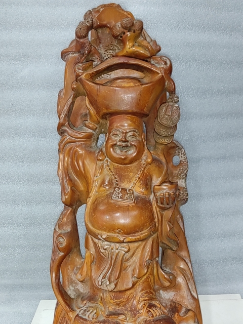 古玩雜項彌勒佛雕件拍賣，當前價格1688元