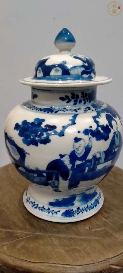 古玩陶瓷光緒青花將軍罐拍賣，當前價格4555元