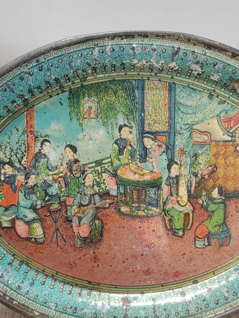 古玩陶瓷銅胎畫琺瑯仕女人物盤拍賣，當前價格199元
