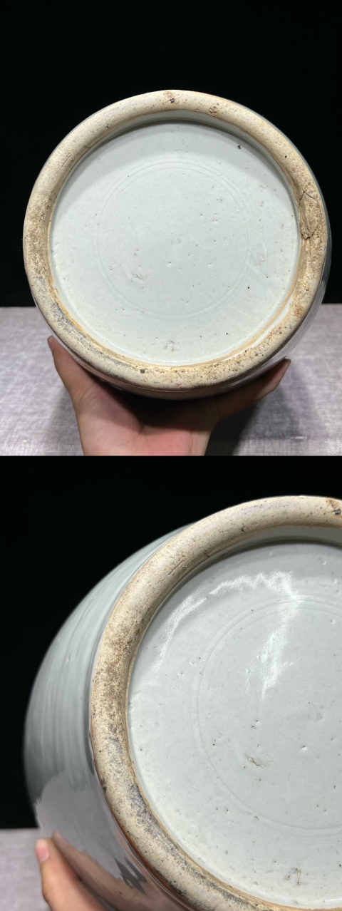 古玩陶瓷精品淺絳～晚清大名頭鄭鳳山淺降彩帽筒拍賣，當前價格8500元