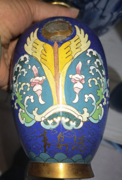 古玩銅器民國景泰藍瓶拍賣，當(dāng)前價格700元