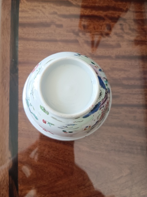 古玩陶瓷粉彩山水紋茶碗拍賣，當(dāng)前價(jià)格4800元