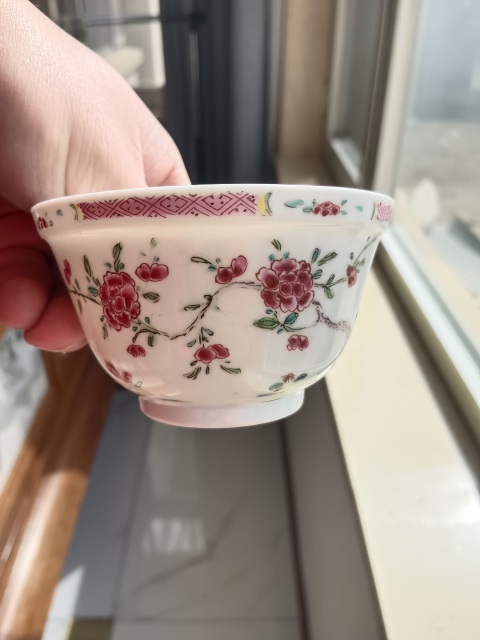 古玩陶瓷粉彩山水紋茶碗拍賣，當(dāng)前價(jià)格4800元