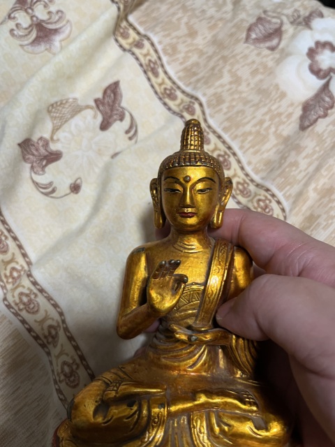 古玩銅器釋迦牟尼說法像拍賣，當前價格3000元