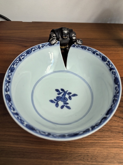 古玩陶瓷清中期青花纏枝花卉紋碗拍賣,當前價格1000元