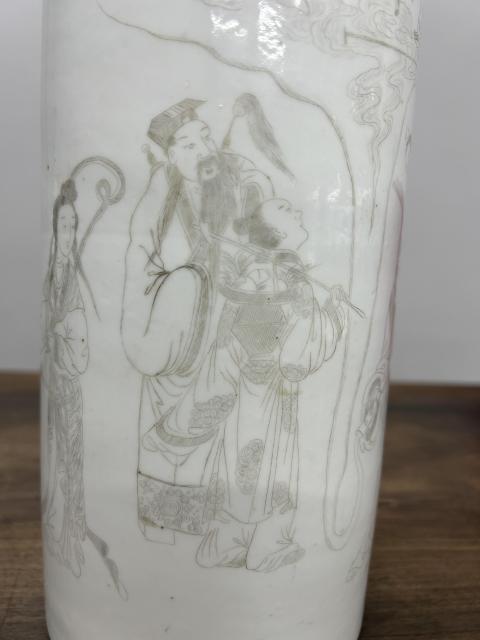 古玩陶瓷清晚期 刻瓷帽筒拍賣,當(dāng)前價(jià)格16888元