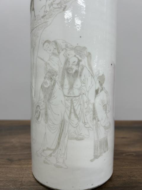 古玩陶瓷清晚期 刻瓷帽筒拍賣,當(dāng)前價(jià)格16888元