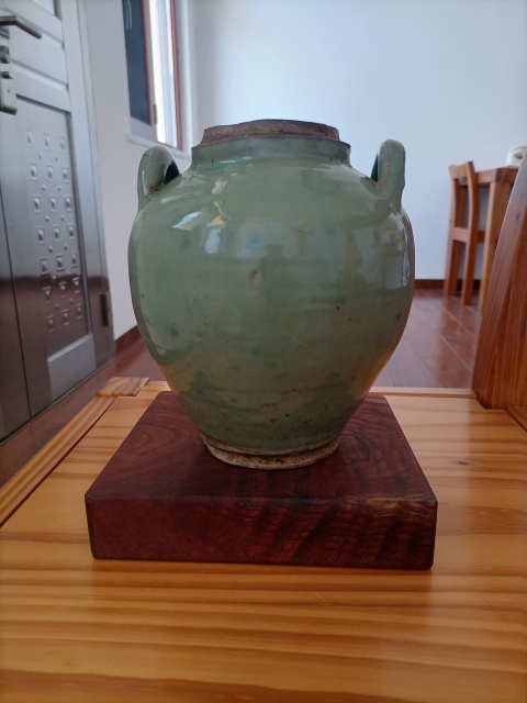 古玩陶瓷清.綠釉雙系罐580拍賣,當前價格580元