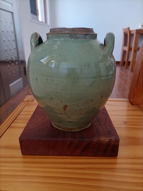 古玩陶瓷清.綠釉雙系罐580拍賣,當前價格580元