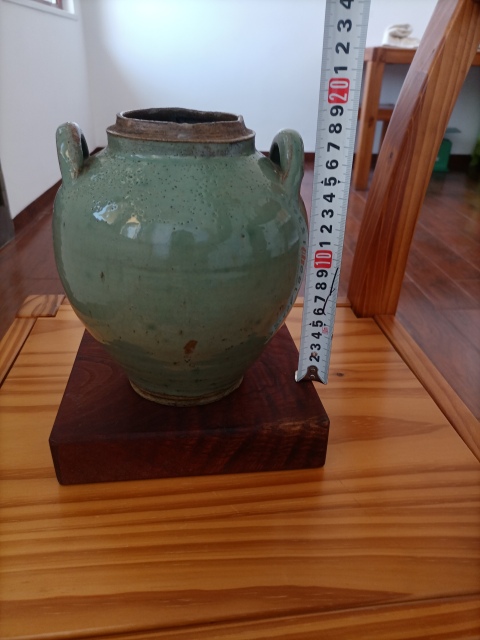 古玩陶瓷清.綠釉雙系罐580拍賣,當前價格580元