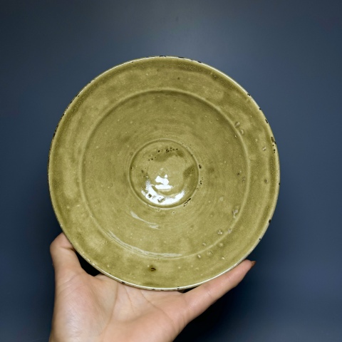 古玩陶瓷宋元?青釉折腰斗笠碗拍賣，當前價格3200元