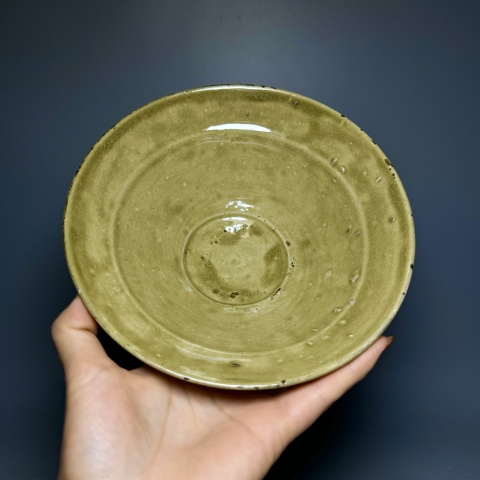 古玩陶瓷宋元?青釉折腰斗笠碗拍賣，當前價格3200元