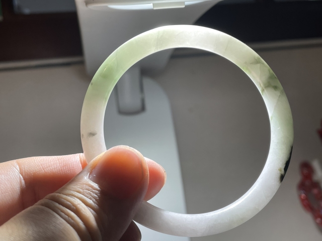 古玩玉器天然翡翠手鐲拍賣，當前價格99元