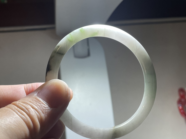 古玩玉器天然翡翠手鐲拍賣，當前價格99元