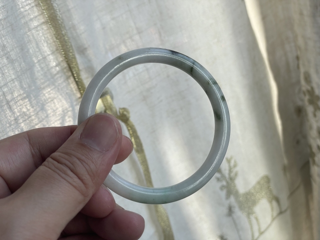 古玩玉器天然翡翠手鐲拍賣，當前價格99元