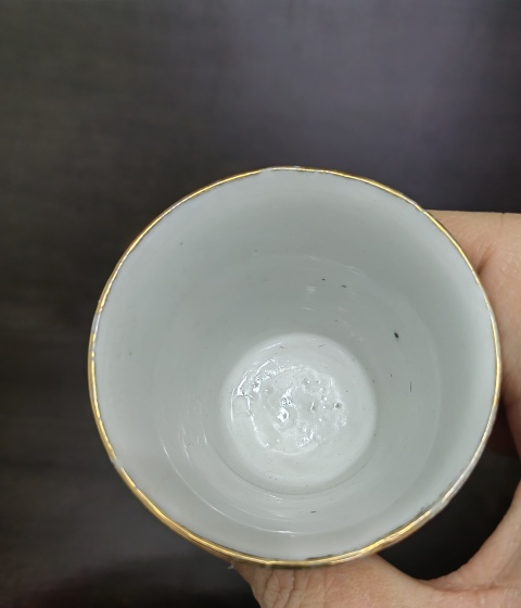 古玩陶瓷江西瓷業公司青綠山水馬蹄杯拍賣,當前價格6000元