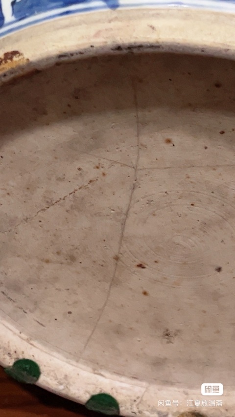 古玩陶瓷青花冰梅開窗人物卷缸拍賣,當前價格25000元