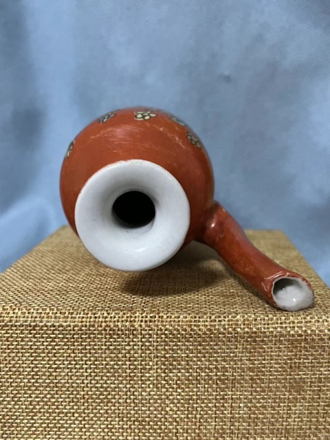 古玩陶瓷礬紅粉彩暗八仙無柄壺拍賣,當前價格488元