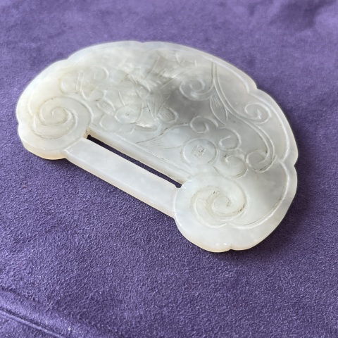 古玩玉器岫玉雕“如意鎖佩”拍賣,當前價格3800元
