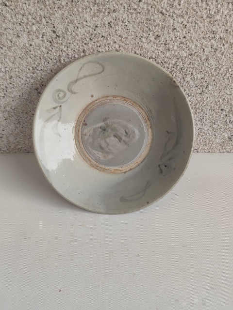 古玩陶瓷龍泉青瓷青花花卉盤拍賣,當前價格580元
