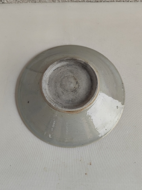 古玩陶瓷龍泉青瓷青花花卉盤拍賣,當前價格580元