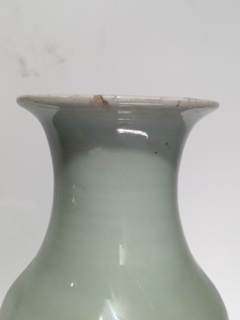 古玩陶瓷晚清青花藍采和圖瓶拍賣,當前價格2980元